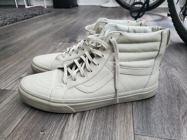 vans sk8 hi zip ca boot leather dress blues