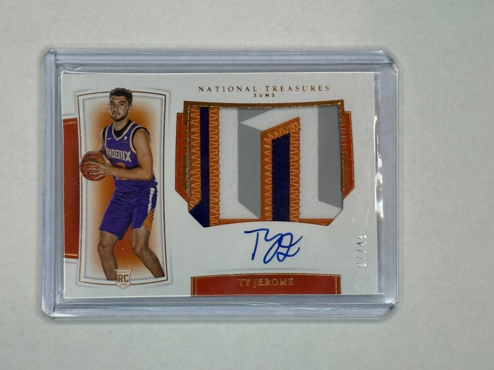 2019 National Treasures #117 Ty Jerome, RPA 1/49 Multi Color Patch - Image 3 of 4