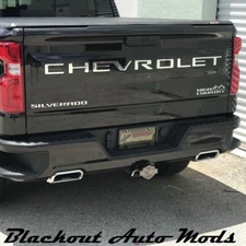 Chrome Tone Tailgate Letter Inserts 2019-2026 Chevrolet Silverado 1500 2500