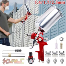 1.4 1.7 2.5MM 3 Nozzle HVLP Auto Paint Air Spray Gun Kit Gravity Feed Car Primer