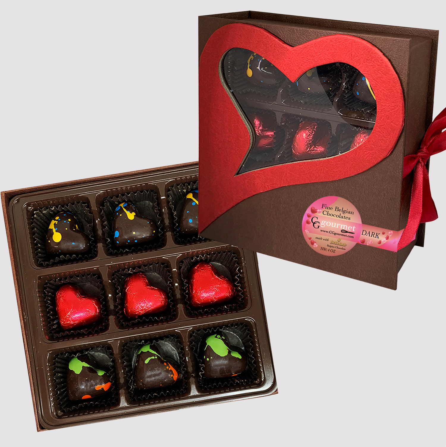 Artisanal Dark Chocolate Truffles Valentine S Day Gift Box 9