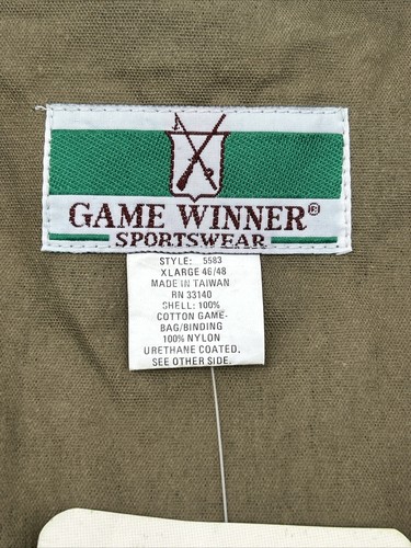 VINTAGE Game Winner Hunting Vest Men's Size XL Camoflauge - Picture 4 of 10