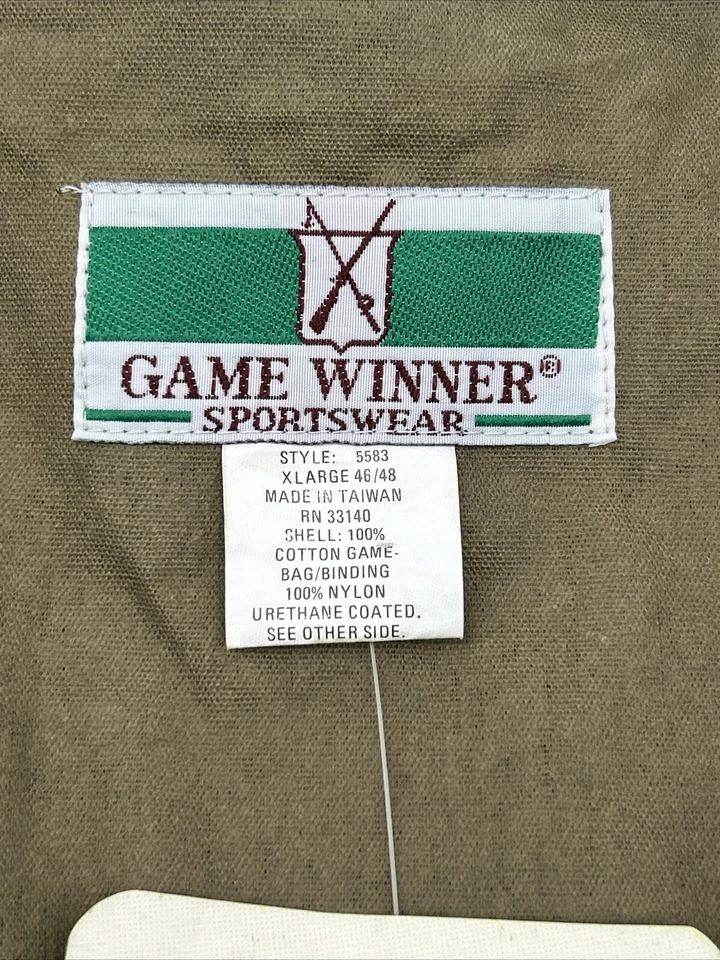 VINTAGE Game Winner Hunting Vest Men's Size XL Camoflauge - Image 4 of 4