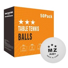 meizhouer White Ping Pong Balls 50 Pack 3 Star Table Tennis Balls for Indoor