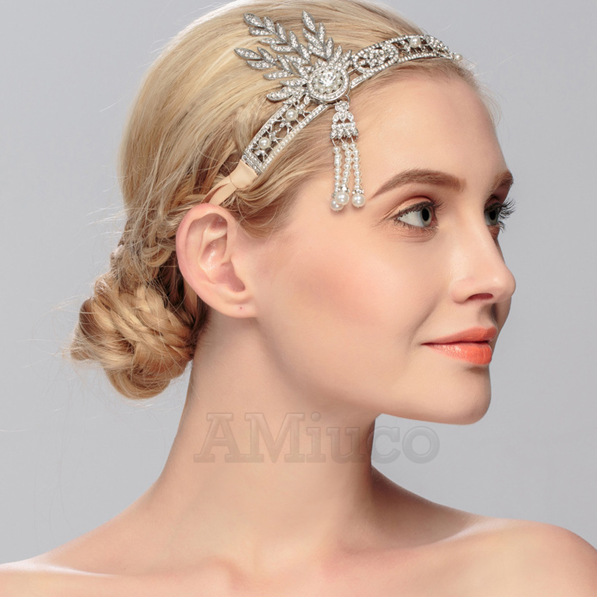 8953 1920s Hair Accessoriess For Women, Great Gatsby Flapper Headpiece Amazon.com: BABEYOND Vintage 1920s Flapper Headband Roaring  main image 3