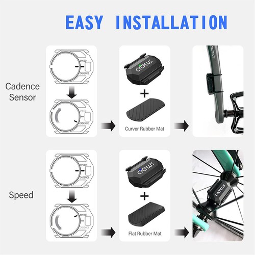New 2in1 CYCPLUS Speed/Cadence Bike Sensor ANT+ BLE For Garmin Zwift Strava GPS - Picture 4 of 11