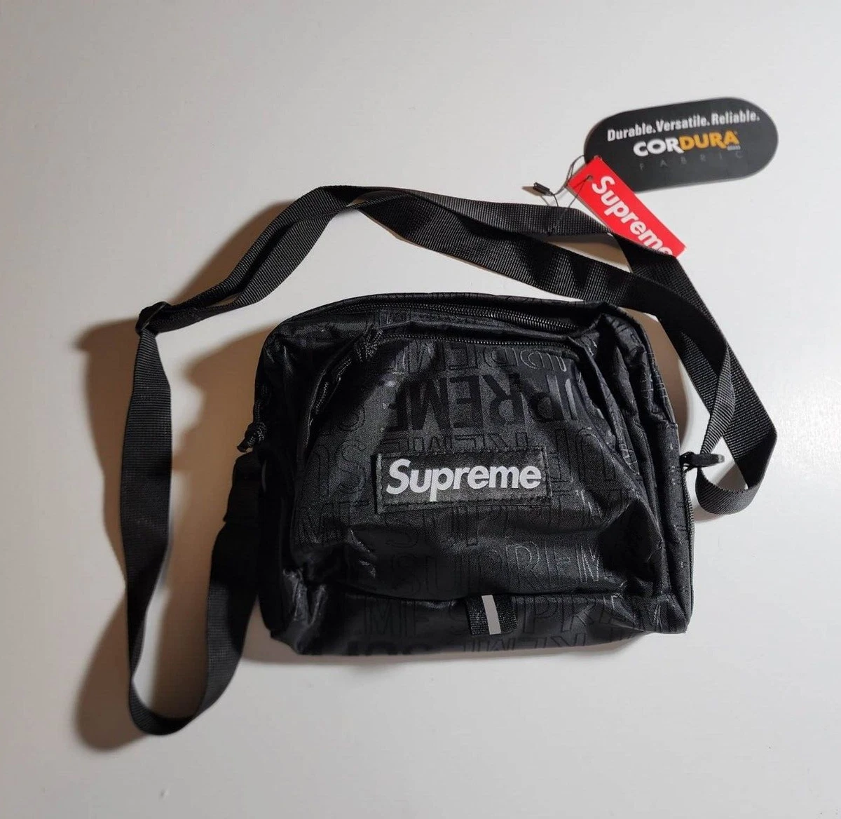 Supreme Shoulder Bag Black SS19 Cross Body Waist Bogo Box Logo