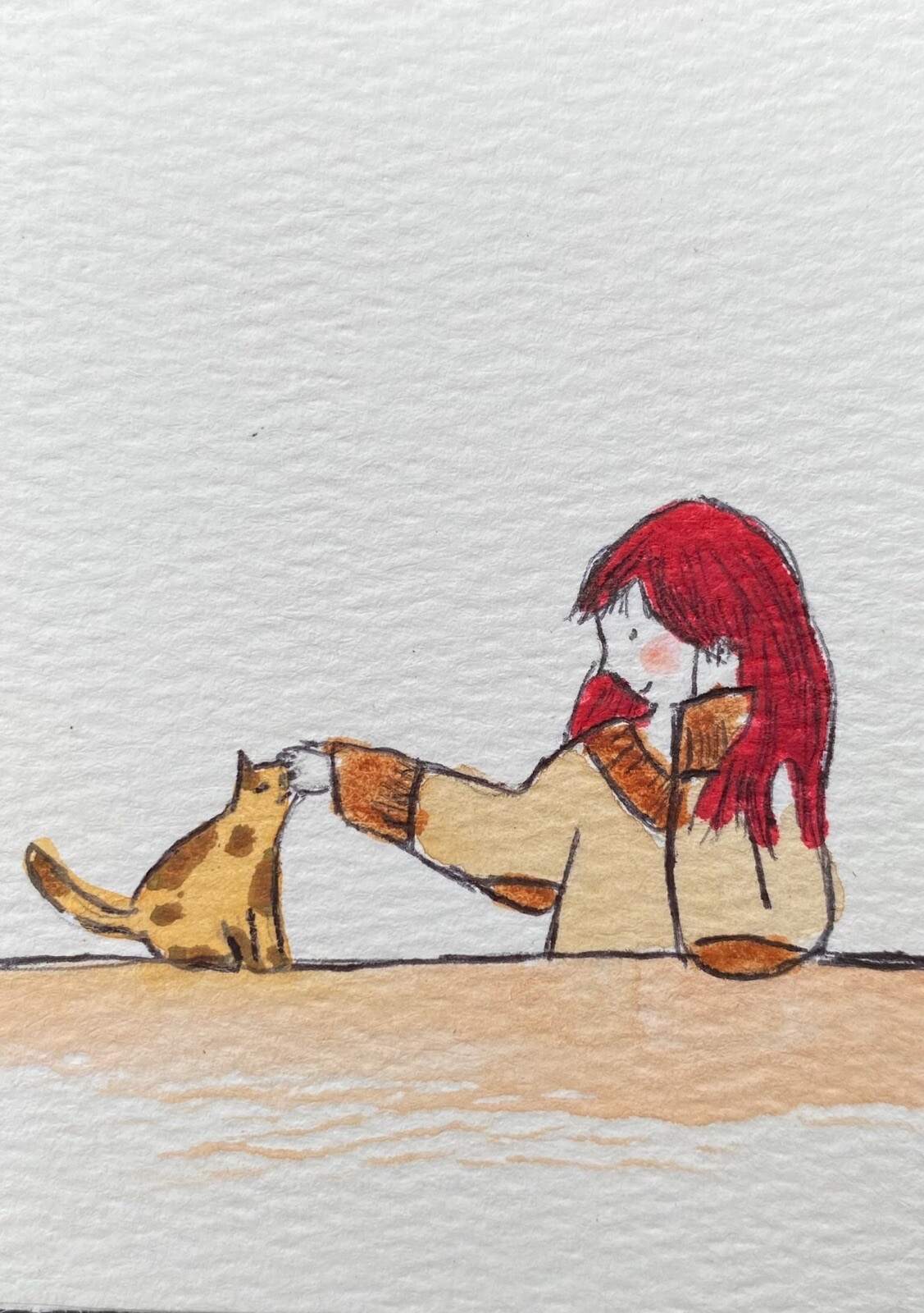 ACEO Original Mixed Media Painting Art eNotary