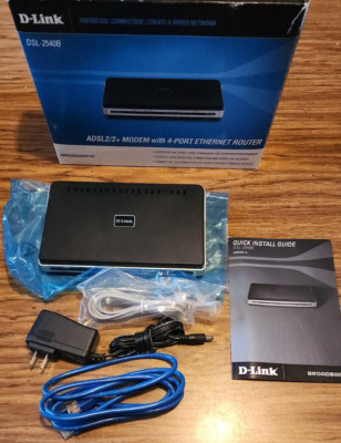 D-Link DSL-2540B ADSL2/2+ Modem Router 4 Port