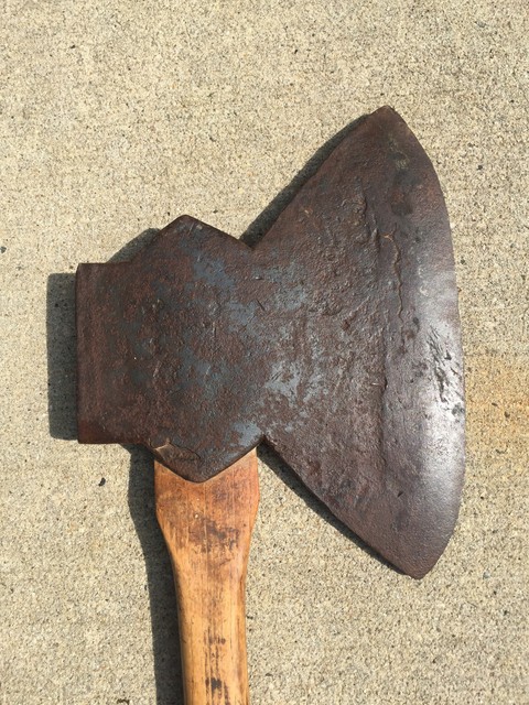 Antique Blacksmith Made Large Hewing BROAD AXE Ax With Handle EBay