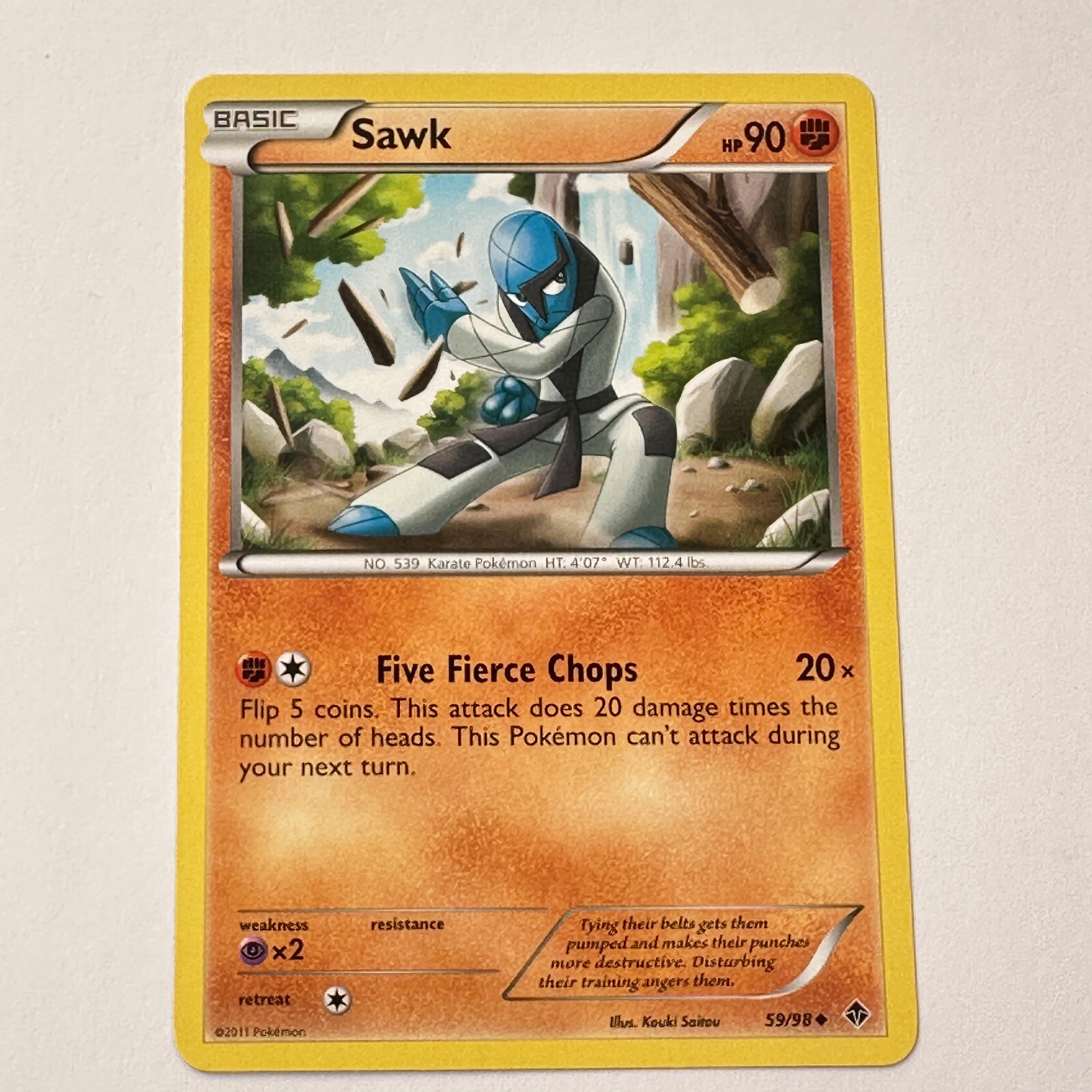 Pokemon TCG - Sawk 59/98 - Emerging Powers - NM