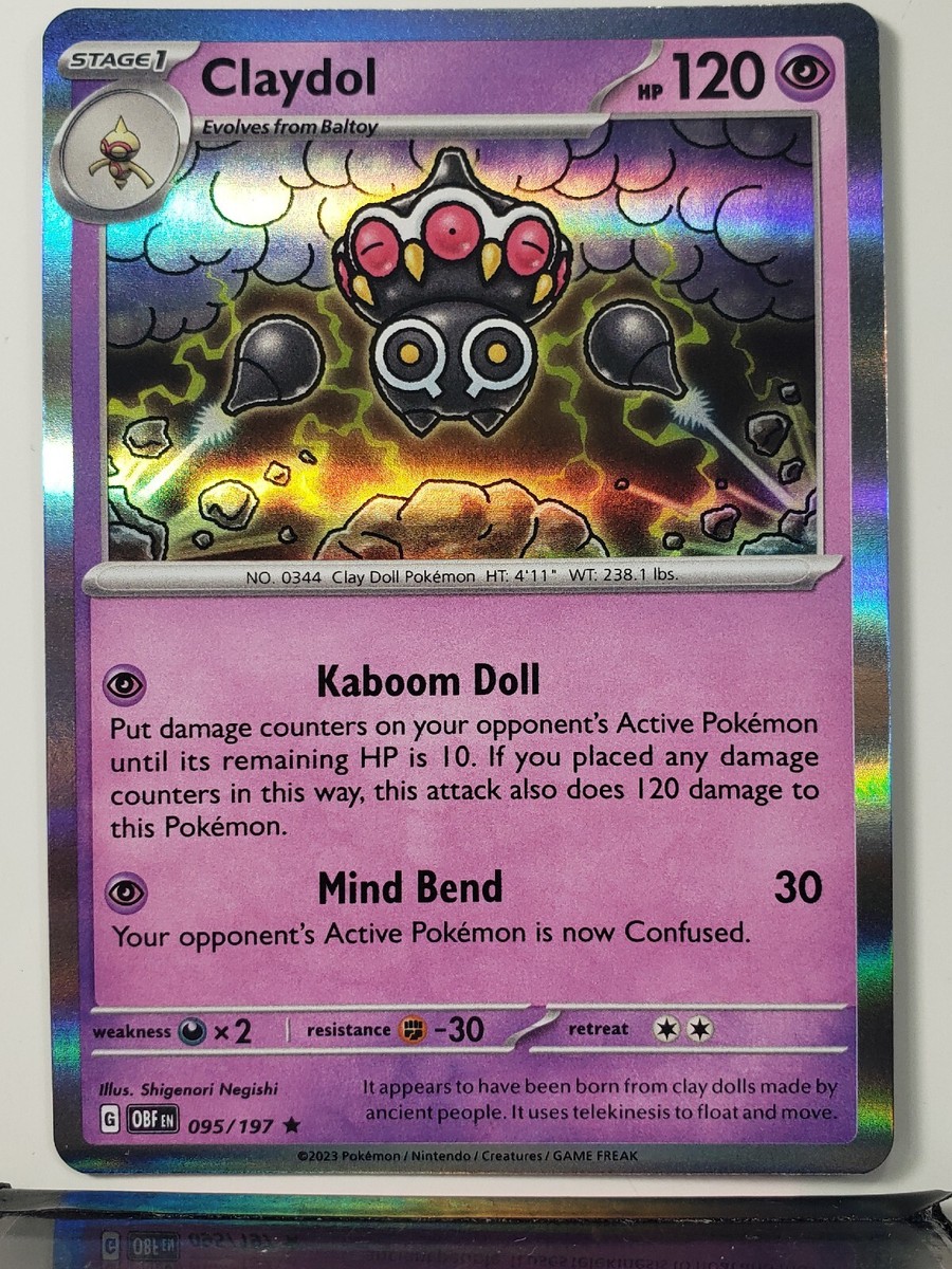 HOLO Claydol 095/197 NM / M - Obsidian Flames Scarlet Violet