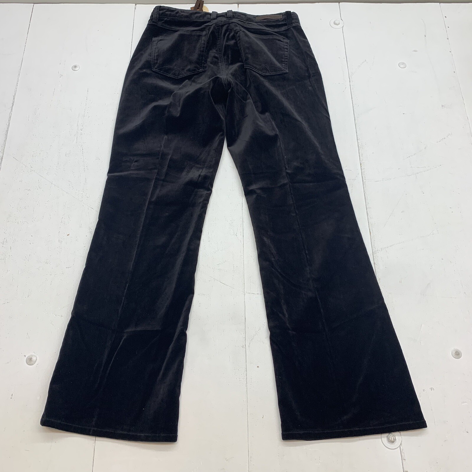 Christopher Blue Womens Black Velvet Stretch pants size 14 eBay