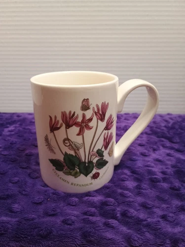 Portmeirion Botanic Garden Cyclamen Repandum 10oz England Mug 