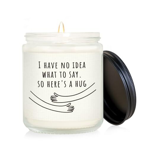 Sympathy Gift Handmade Lavender Scented Hug Candle for Bereavement Comfort