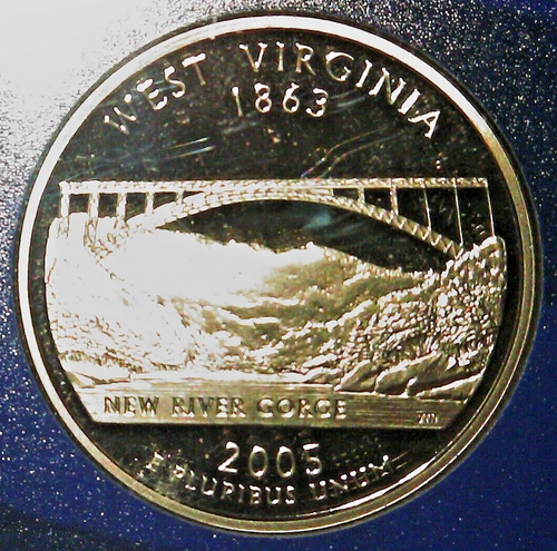 2005 US MINT 50 STATE QUARTERS BEAUTIFUL PROOF SET 5 QUARTERS PLASTIC CASE + COA - Picture 6 of 9