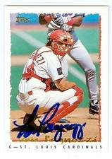 Tom Pagnozzi autographed baseball card (St Louis Cardinals) 1995 Topps #111