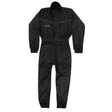 BikeTek Deluxe Rain Suit Waterproof Motorcycle Motorbike 1pc Over Suit - Black
