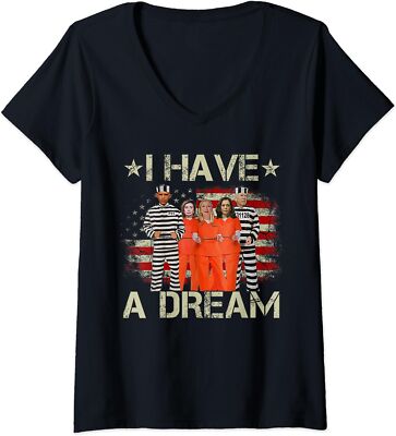 I Have A Dream Funny Anti Biden Humor Gift Ladies' V-Neck Tshirt