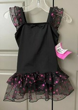 Black Motionwear Dance Dress Child X-Small 2-3 4430