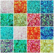 LOOSE CUP SEQUINS - IRIDESCENT - 8 COLORS - 2 SIZES - 720/PACK - THREADART