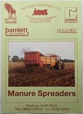 Original Richard Western Ltd Manure Spreaders Sales Brochure, c 1980's