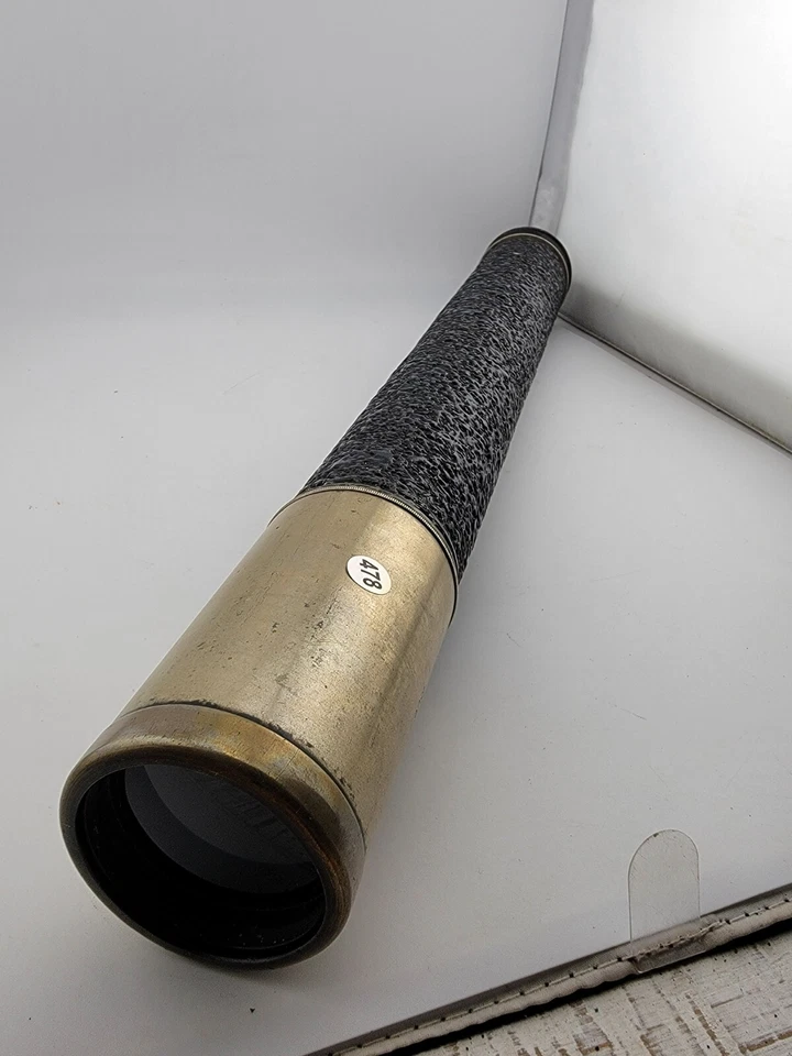 Original 1940 WW2 Maritime W Ottway &Co Ltd Ealing London single-draw telescope. - Image 3 of 4