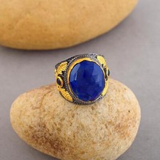 Lapis Ring Lazuli Silver 925 Gemstone Natural Sterling For Gift Solid Jewelry