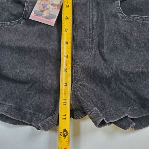 Halara High Waisted Button Front Washed Denim Shorts Women Size Medium NWT - Picture 7 of 11