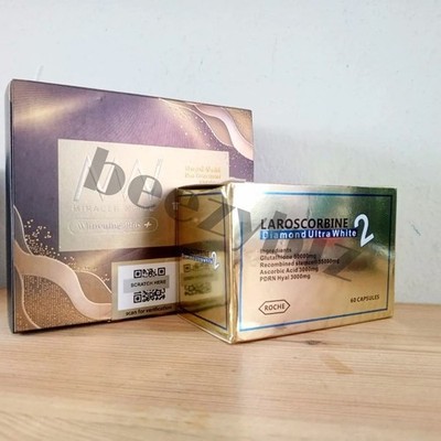Combo set Laroscorb + Miracle White Booster Whitening Plus+ free gifts detox tea
