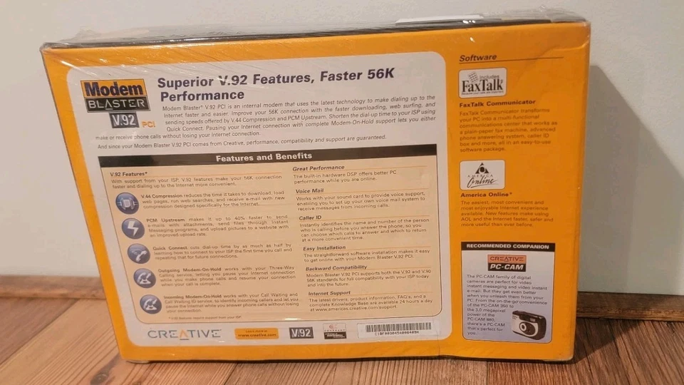 Creative Modem Blaster v.92 PCI NIB Sealed - Image 3 of 4