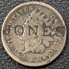1862 Indian Head copper Small Cent - "JONES" Counterstamp Grades VG - Ships Free
