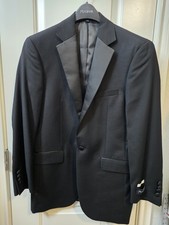 WOOL Black Tuxedo Jacket Blazer Jos. A. Bank Men's Size 38L NEW With Tags