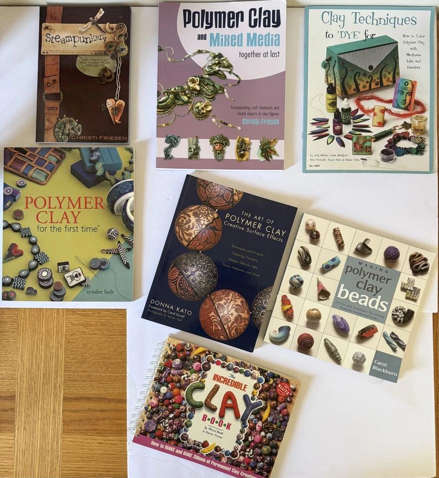 Sculpey Polymer Clay Lot -of 6lbs & Polymer Clay Craft Books Assorted Colors - Image 2 of 4