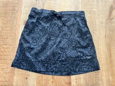 Speedo Women's Black Leopard Cheetah Skort Athletic Swim Quick Dry Small