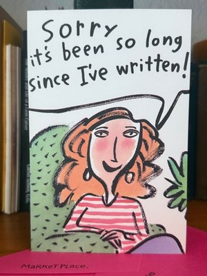 Vintage Fresh Apple ''Sorry It's Been So Long Since I've Written!'' Greeting Card