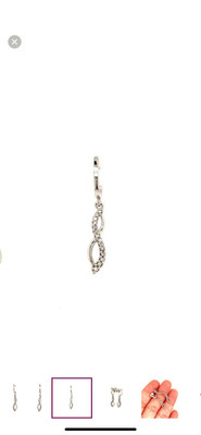 Ohrringe 10 Karat weiß kalt mit Diamanten