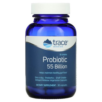 2 X Trace Minerals Research, Probiotic, 55 Billion, 30 Capsules-Worldwide