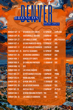 Denver Broncos NFL 2026 Schedule Magnet 4 x 6...