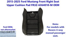 2015-2025 Ford Mustang Front Right Seat Upper Cushion Pad Fr3z-6364810-m 2015-2025 Ford Mustang Front Right Seat Upper Cushion Pad Fr3z-6364810-m