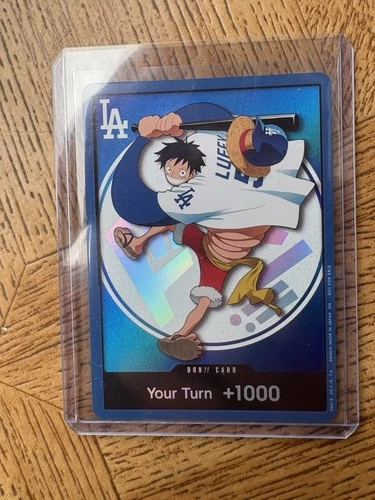 One Piece Night Los Angeles Dodgers Monkey D. Luffy Promo Card Game