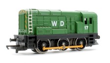 HORNBY 'OO' GAUGE R339 WD GREEN 0-6-0 CLASS 08 SHUNTER #17 DIESEL LOCOMOTIVE