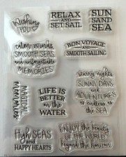 Clear stamp, greetings, Cruise theme, bon voyage, scrapbook, card making, crafts