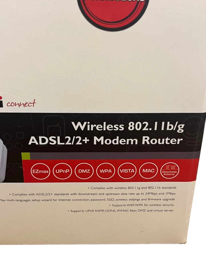 Edimax Wireless 802.11b/g ADSL2/2+ Modem Router - Includes USB Adaptor - Image 2 of 4