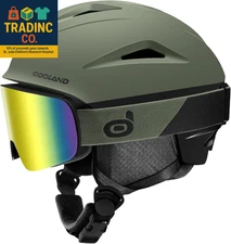 Ski and Snowboard Helmet with Goggles, Audio Compatible, Safety Gear