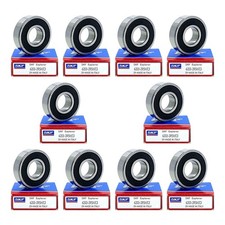 10 (Pack) 6203-2RSH C3 SKF 2 Shield Rubber Ball Bearing 17x40x12mm NEW ITALY