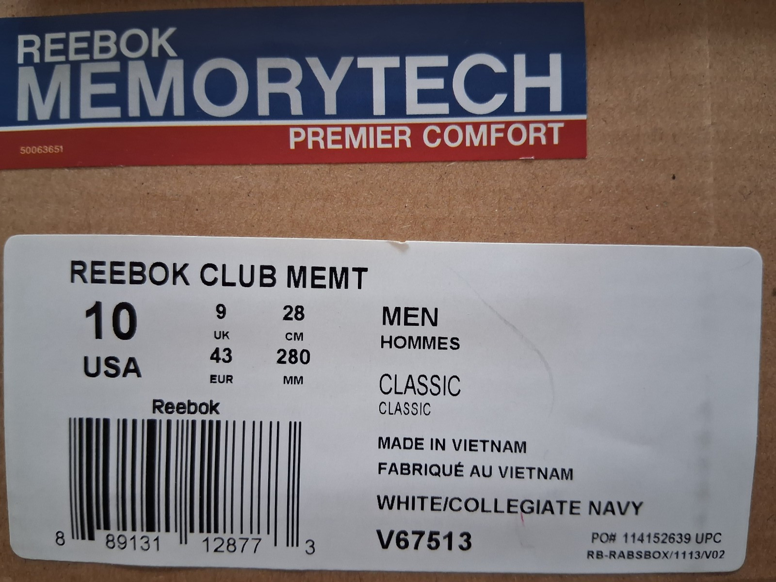 Size 10 - Men's Classic Reebok Athletic Shoes, NEW ! thumbnail 5