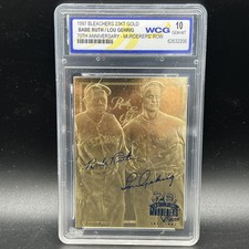 Bleachers 23KT Gold Babe Ruth / Lou Gehrig Murderers' Row WCG 10