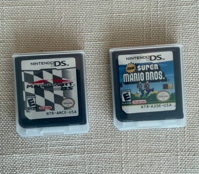2x NDS Mario Kart + Super Mario Bros (Nintendo DS, 2005/2006) NDS Games Mint USA