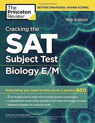 Cracking the Sat Biology E/M Subject Test (College Test Prep),Pr